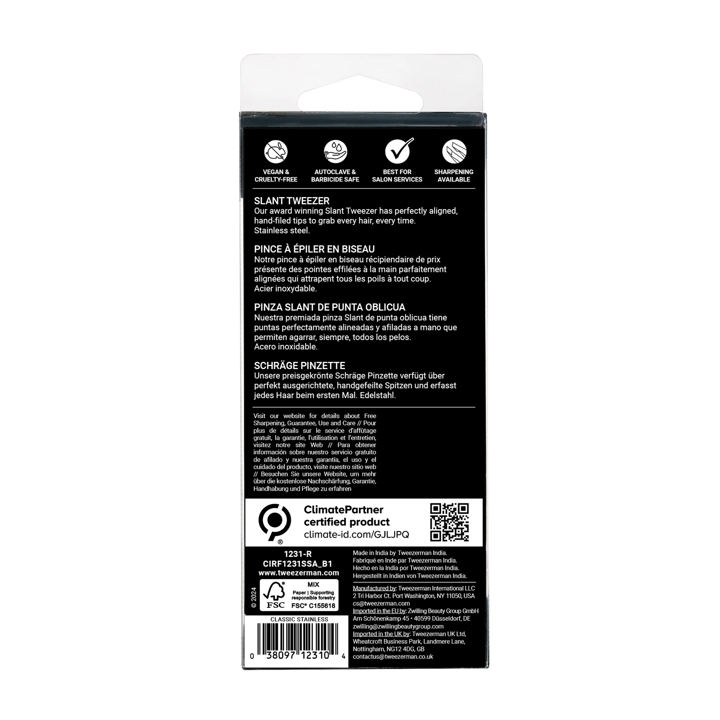 Tweezerman Slant Tweezer Classic Stainless Steel Cımbız - Görsel 7