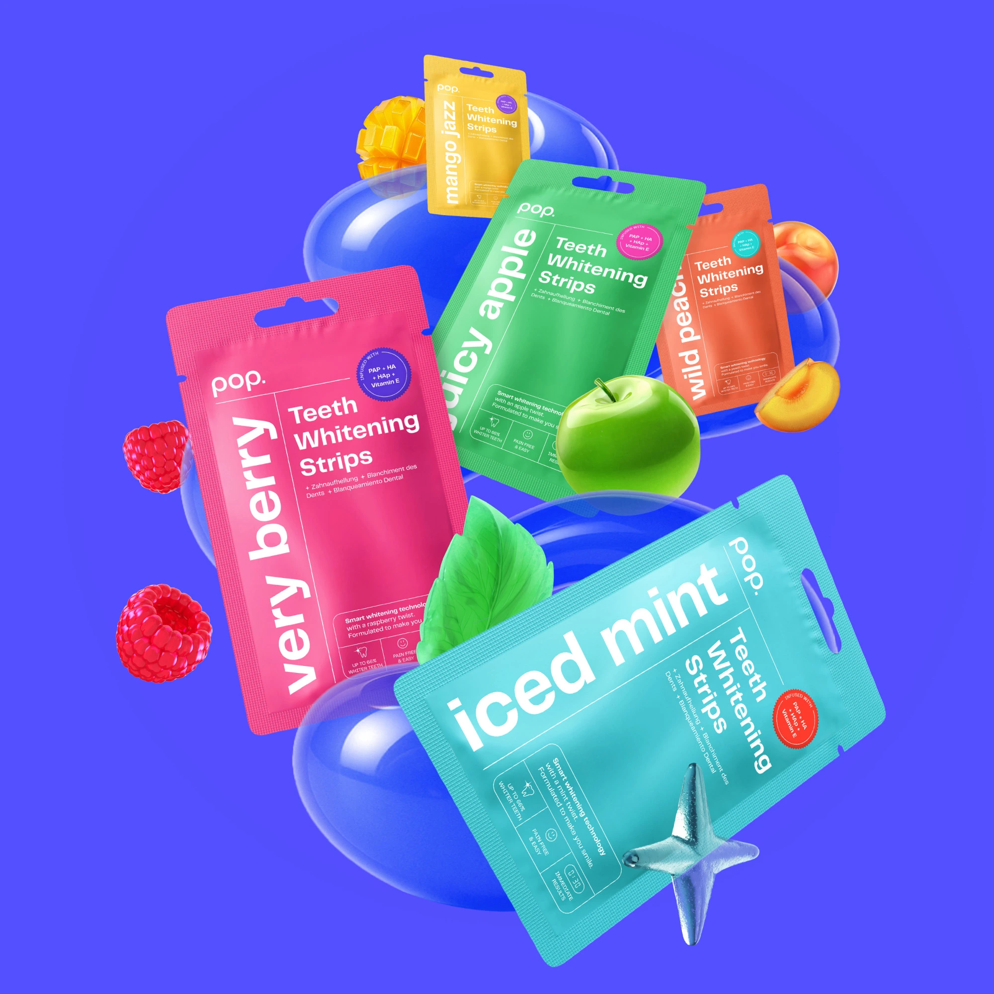 Pop Whitening Strips Wild Peach - Görsel 5